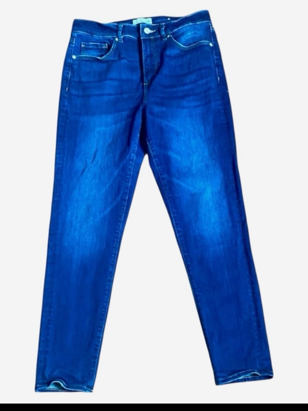 LOFT High Rise Skinny Ankle Jeans Women's 29 Dark Wash Stretch Denim Blue